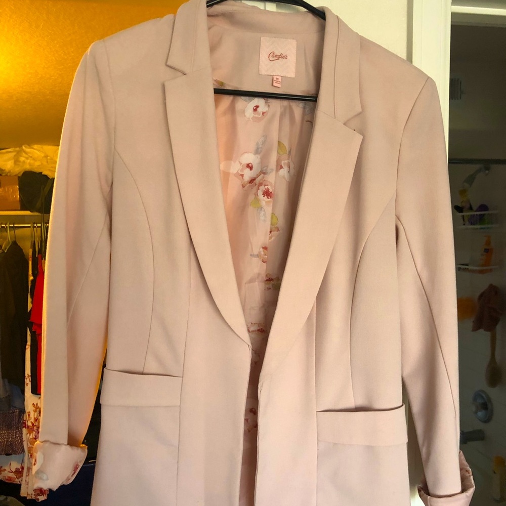 Blush pink blazer